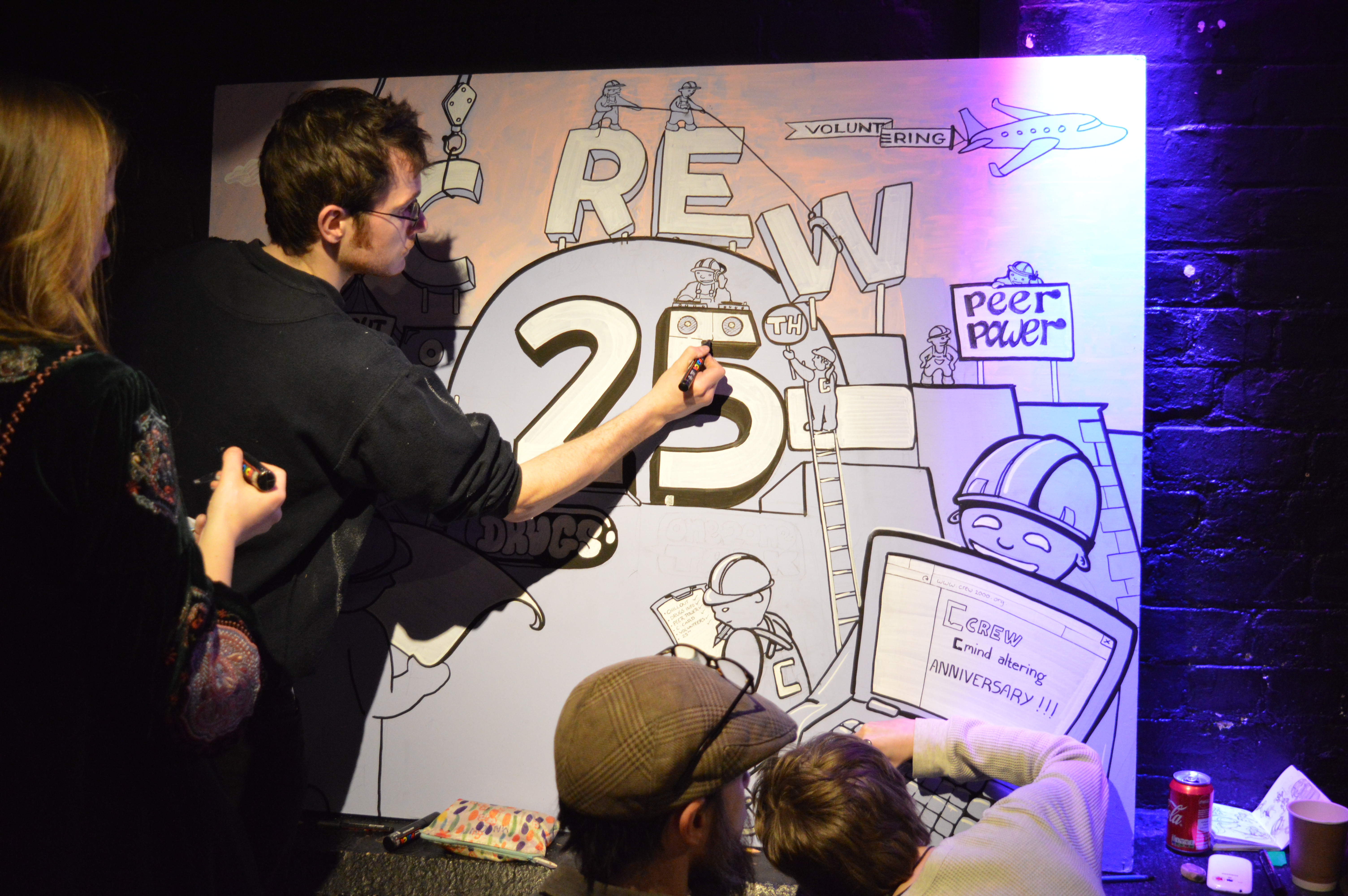 Live Art at Crew AGM by Too Much Fun Club